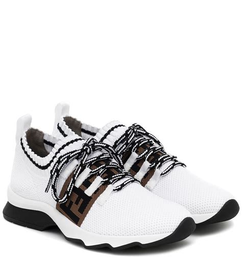 Fendi Rococo Mesh Knit Sneakers 